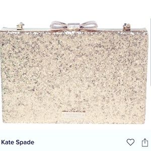 Silver Glitter Kate Spade Clutch